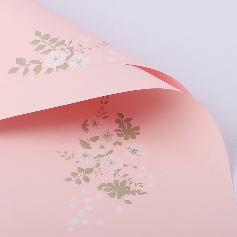 Wholesale printing thickened waterproof flower wrapping paper packaging material bouquet paper floral art for florists