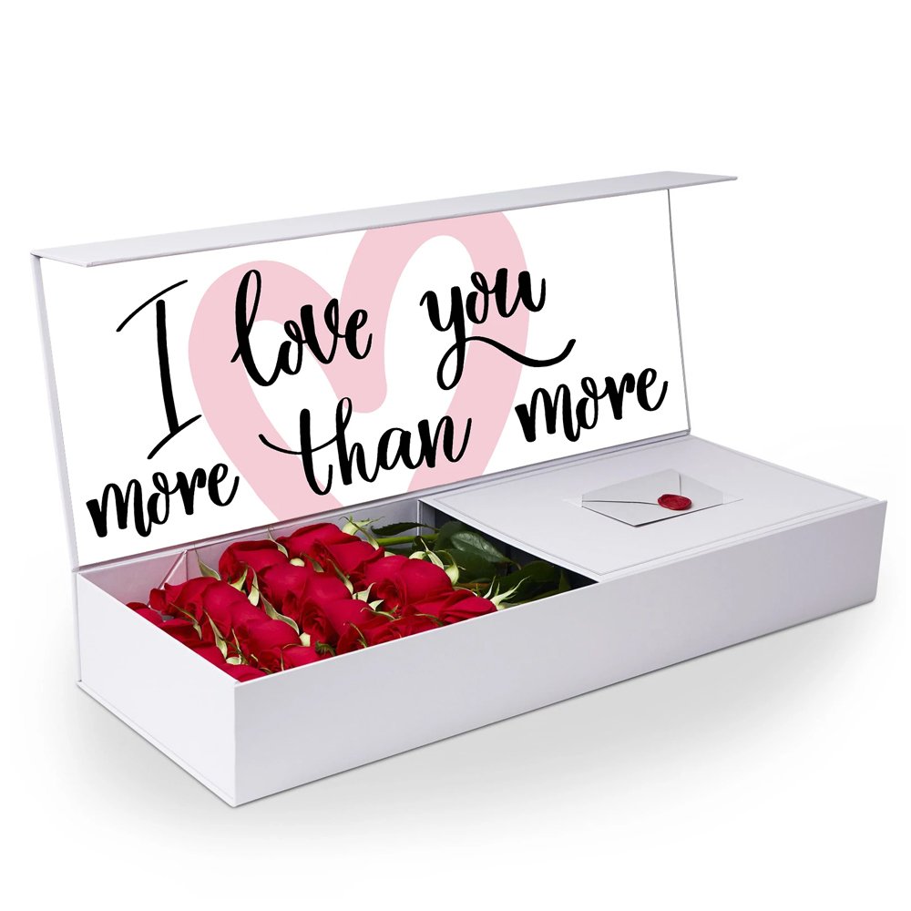 Custom logo magnetic flip flower gift packaging mom flower gift box luxury mom rose flower box with cards luxury mom box
