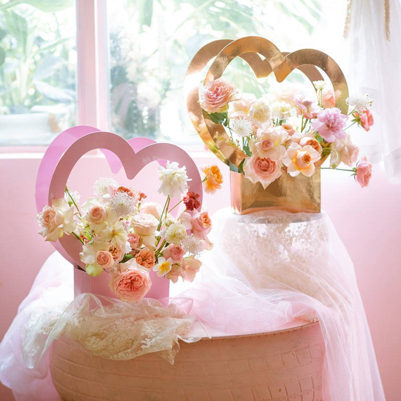 Heart Shaped Rose Boxes Flower Packaging Gift Box For Valentine Day Flower Box Packaging