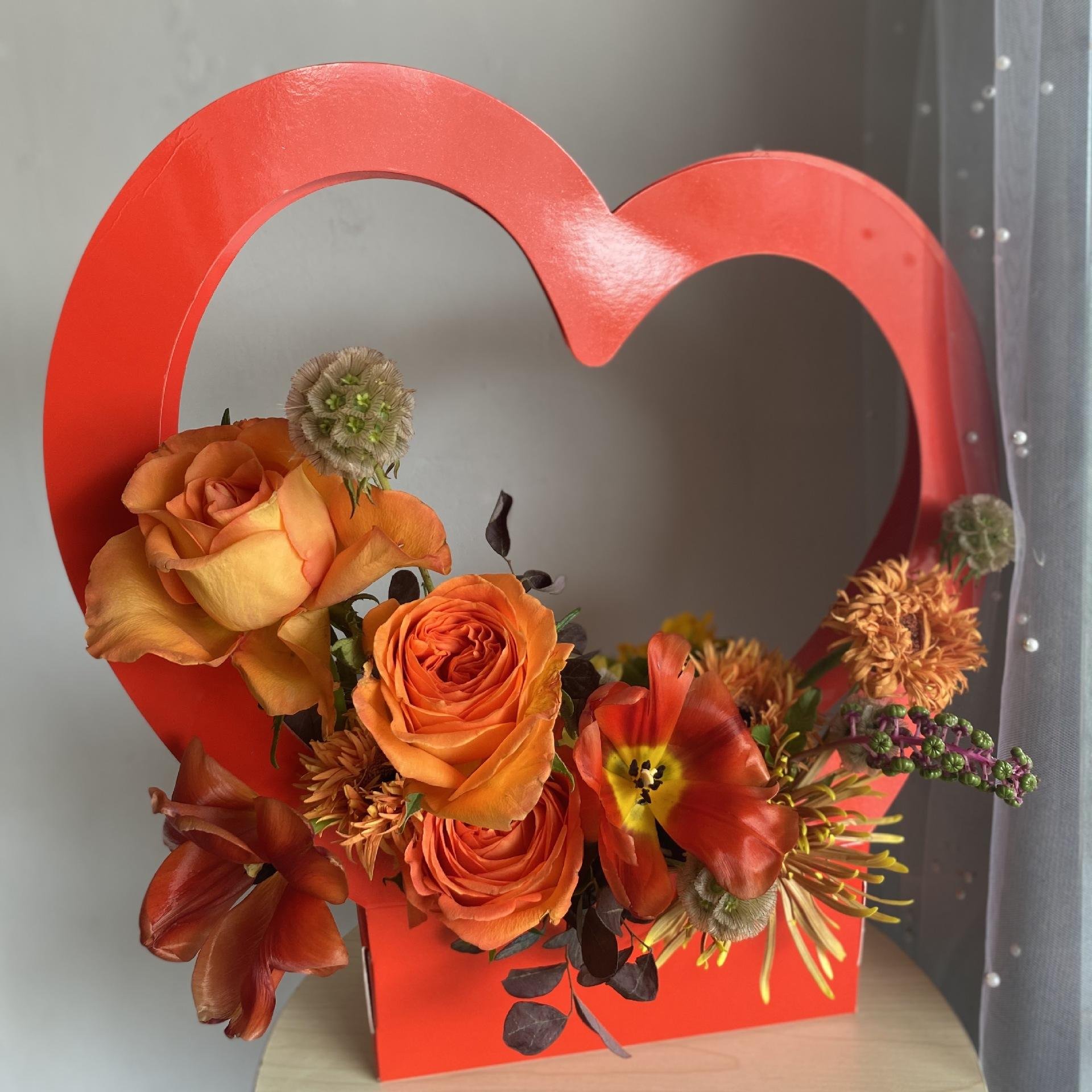Heart Shaped Rose Boxes Flower Packaging Gift Box For Valentine Day Flower Box Packaging