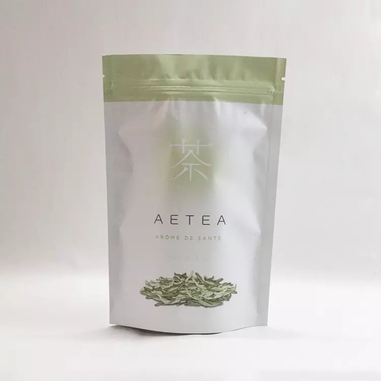 China supplier wholesales zip lock foil stand up empty aluminum foil tea bags packaging
