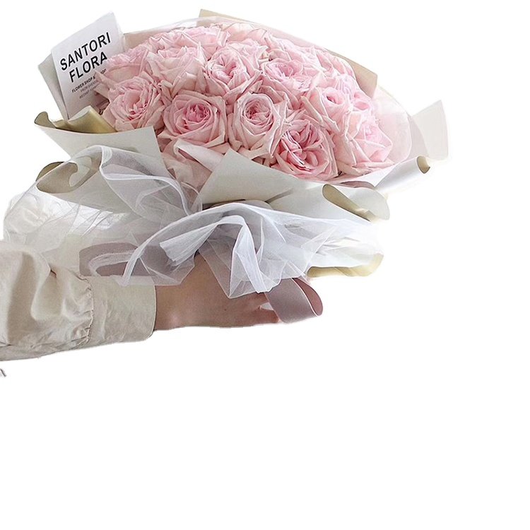 Factory Supply Flower Wrapping Paper Polyester Yarn Net Deco Mesh Poly Bouquets Mesh Rolls Flower Wrapping Mesh Deco