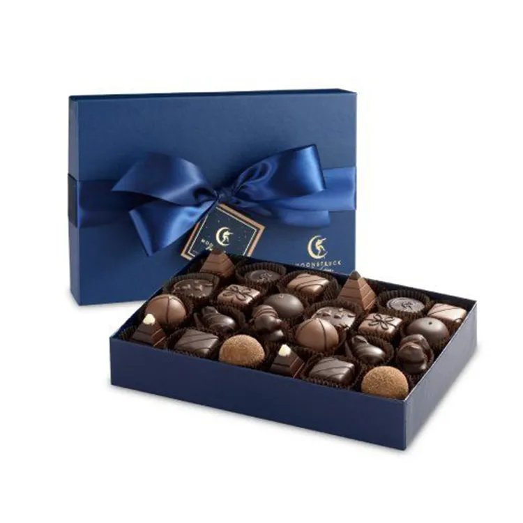 Custom Bonbon wedding Chocolate Round gift boxes for Flowers Packaging ribbon bows paper Box For Bar