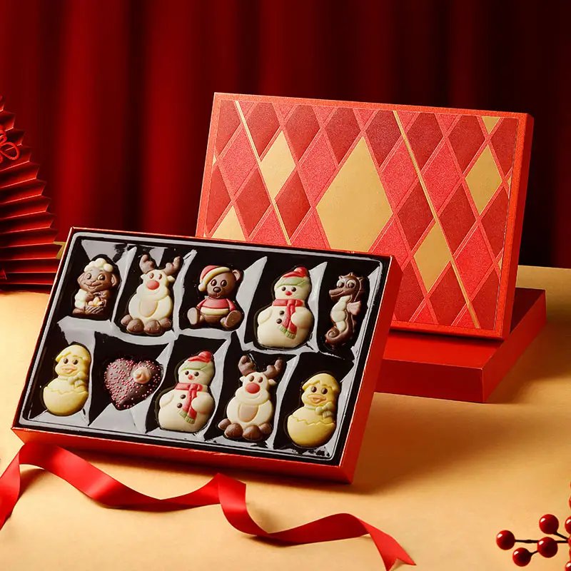 Custom Bonbon wedding Chocolate Round gift boxes for Flowers Packaging ribbon bows paper Box For Bar