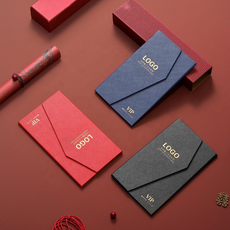 Fashion Red Color Personalized Logo Magnetic Rigid Paper Gift Box For Wedding Cards or Business Cards