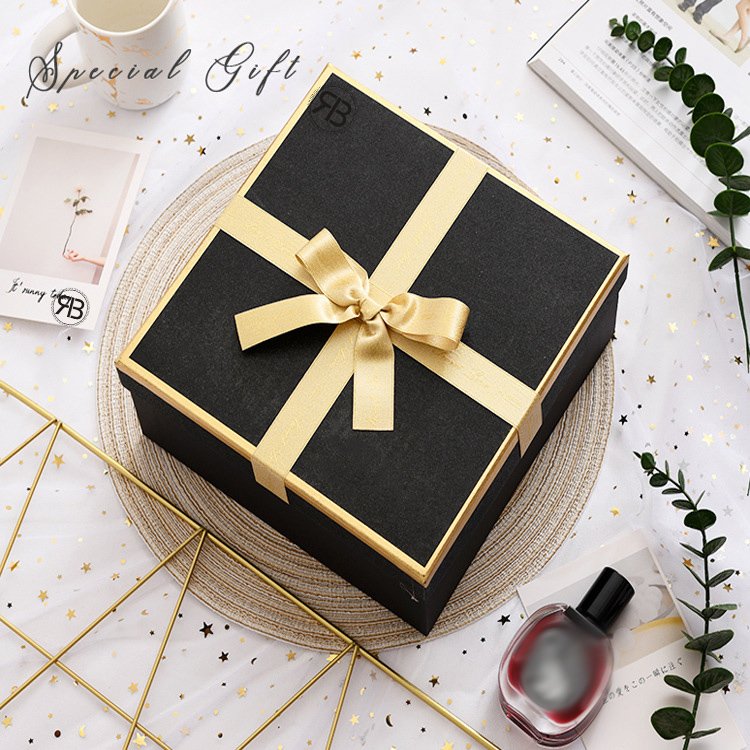 prime branded packing Factory wholesale gift box beautiful carton with bow bridesmaid gift box wedding favour proposal box
