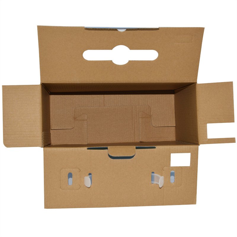 Reusable Corrugated Collapsible Cardboard Drink Juice Folding Portable Paper Box Portable Packaging Box Milk Carton Handle Boxes