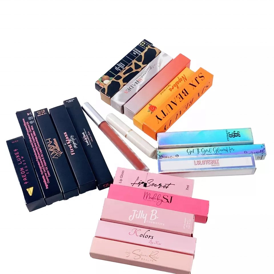 Custom Lipstick Lipgloss Packaging Box Cosmetic Lip Balm Packaging Paper Boxes