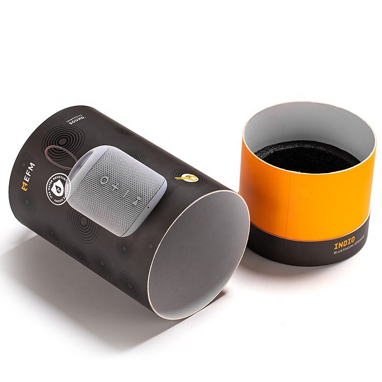 Electronic Industrial Use Bio-degradable Feature Wireless Earphone Speakers Paper Tube Packaging