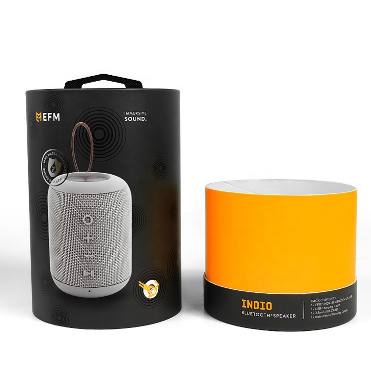 Electronic Industrial Use Bio-degradable Feature Wireless Earphone Speakers Paper Tube Packaging