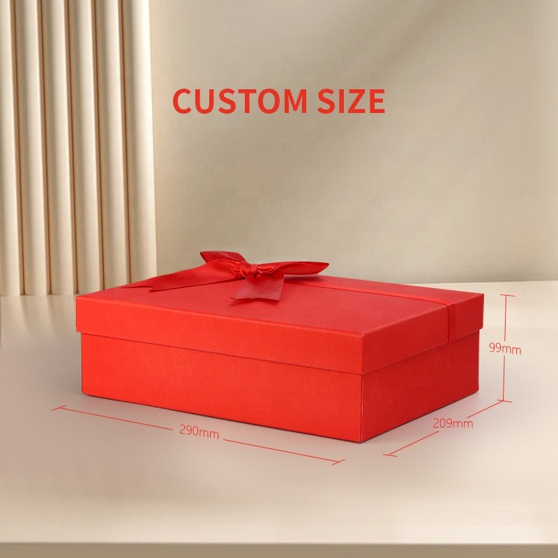 Custom Elegant Wrapping valentines day packaging boxes small business gift packing box with Ribbon