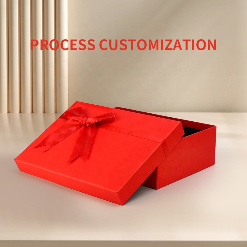 Custom Elegant Wrapping valentines day packaging boxes small business gift packing box with Ribbon