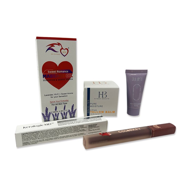 custom printing small packaging paper box for cosmetic beauty product bottle