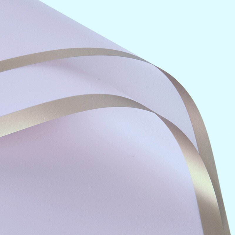 Flower Wrapping Paper Translucent Wrapping Bouquet Gift Wrapping Paper Golden Edge Jelly Film Waterproof Matte Paper