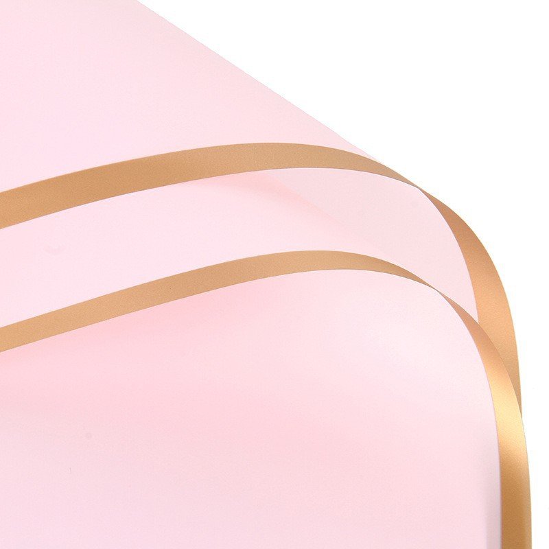 Flower Wrapping Paper Translucent Wrapping Bouquet Gift Wrapping Paper Golden Edge Jelly Film Waterproof Matte Paper