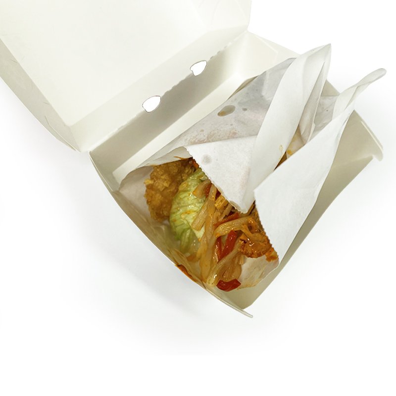 Disposable Eco Heavy Duty Box Grease Resistant Black Dish Chicken Plate Kraft Boxes Hot Dogs Tacos Paper Food Trays