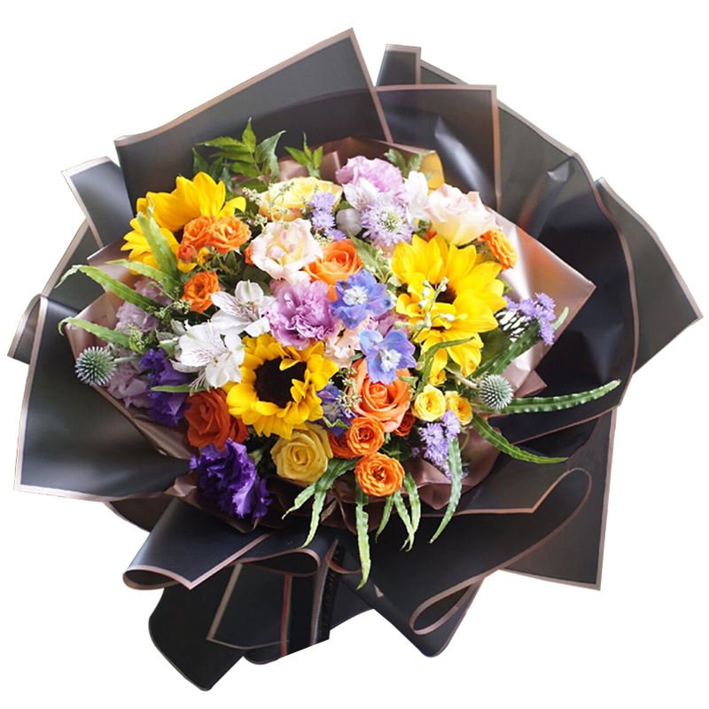 New Phnom Penh Jelly Film Gift Wrapping Paper Film Matte Paper Floral Bouquet Wrapping Paper With golden edge