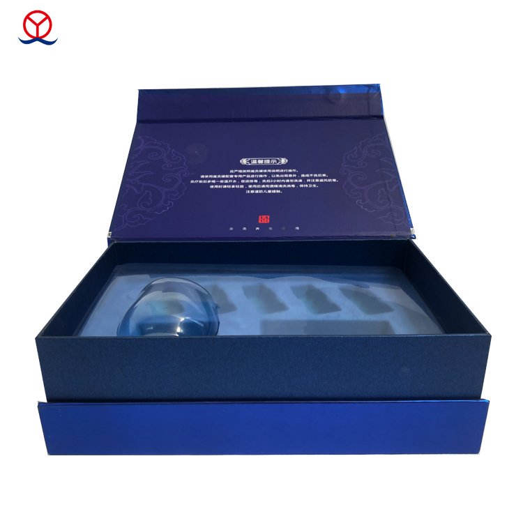 Custom Luxury Book-Shape Rigid Paper Box Embossed Packaging box with EVA Foam Insert and Magnetic Gift Boxes