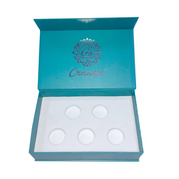 Custom Luxury Book-Shape Rigid Paper Box Embossed Packaging box with EVA Foam Insert and Magnetic Gift Boxes