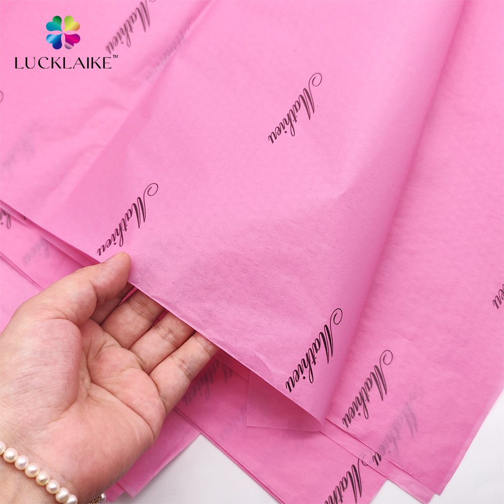 Custom 17gsm gift wrapping paper packaging paper with customized size Christmas gift packaging tissue paper flower design