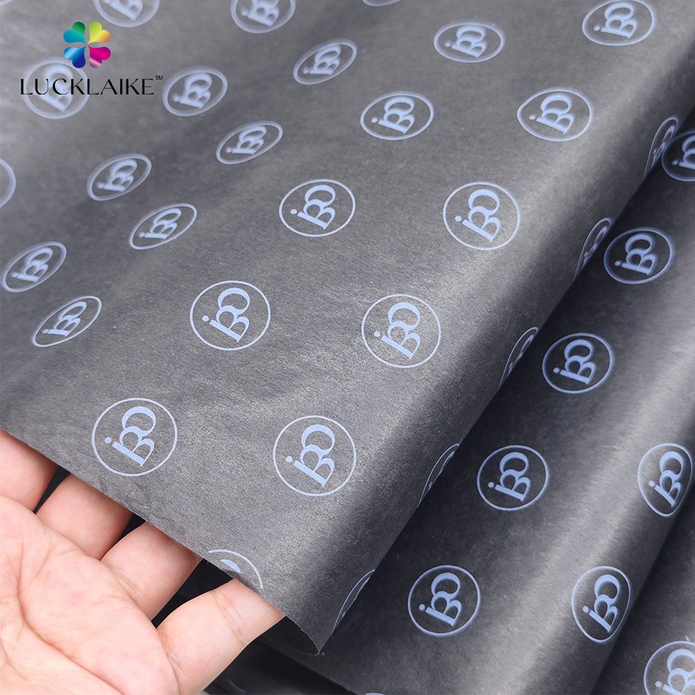 Custom 17gsm gift wrapping paper packaging paper with customized size Christmas gift packaging tissue paper flower design