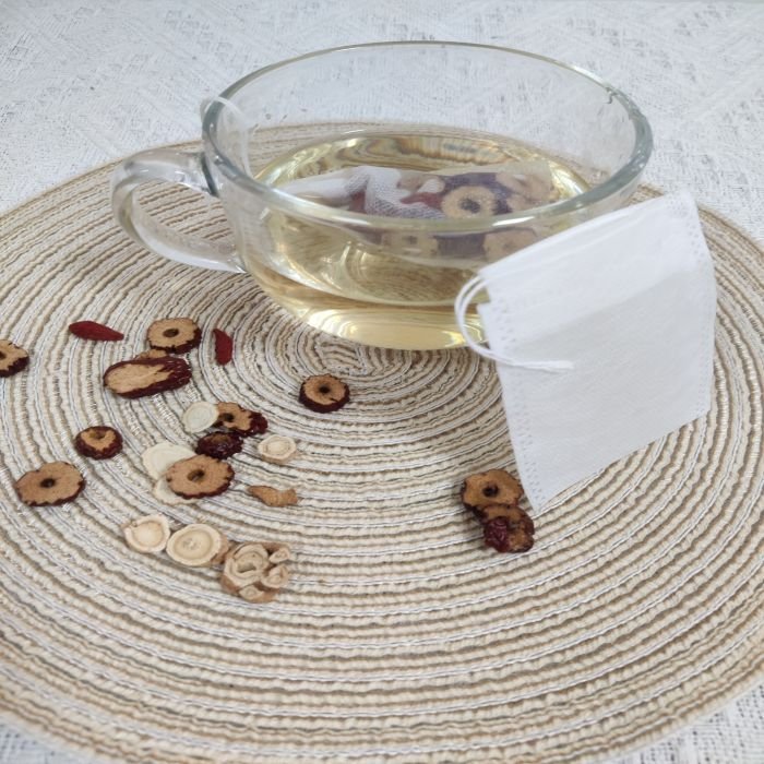 10*15cm Eco-Friendly Paper Filter Tea Bags with Cotton Drawstring Heat-Sealed Empty Loose Leaf Tea for Household Food Coffee Use