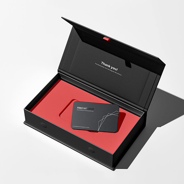 Custom Design Paper PVC VIP NFC ID Business Card Holder Trading Credit Card magnetic gift Packaging box