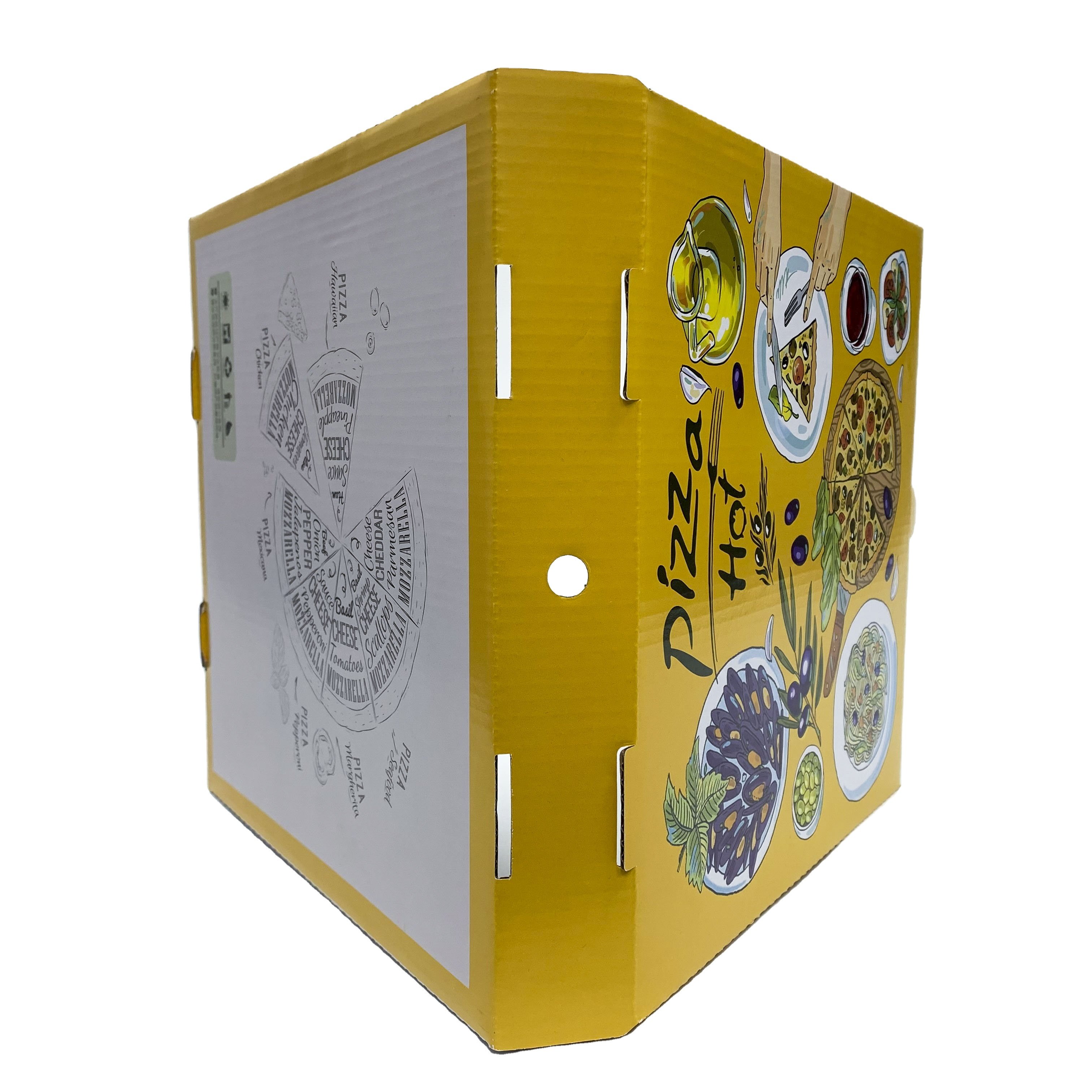 Wholesale Disposable Custom Printed Paper Take Away Box Packaging Paper Pizza Box
