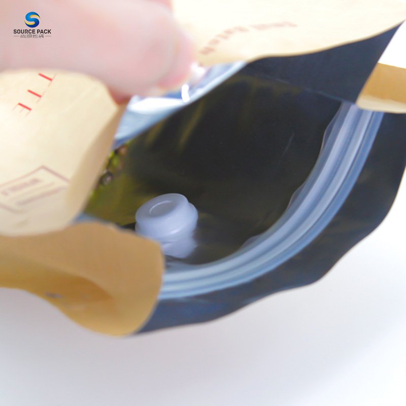 Custom Flat Bottom Pouch Gusset Coffee Packing Bag Aluminum Foil Eight Side Sealed Zipper Coffee Bag