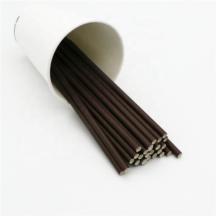 High Quality Manufacturers Kraft Straws Decorative Plain White Paper Straw Rolls 6MM*197MM
