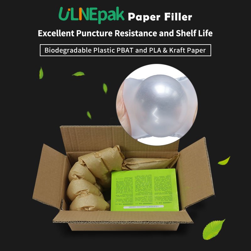 ULINEpak 100% biodegradable paper air pillow for packaging