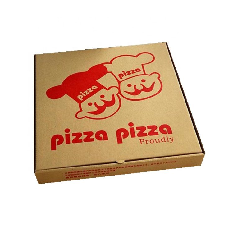 Custom Design Large Shaped Corrugated Carton Easy To Take Packaging Pizza Box