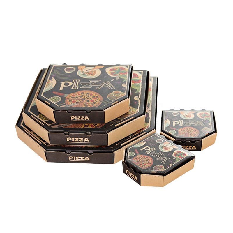 Custom Design Large Shaped Corrugated Carton Easy To Take Packaging Pizza Box