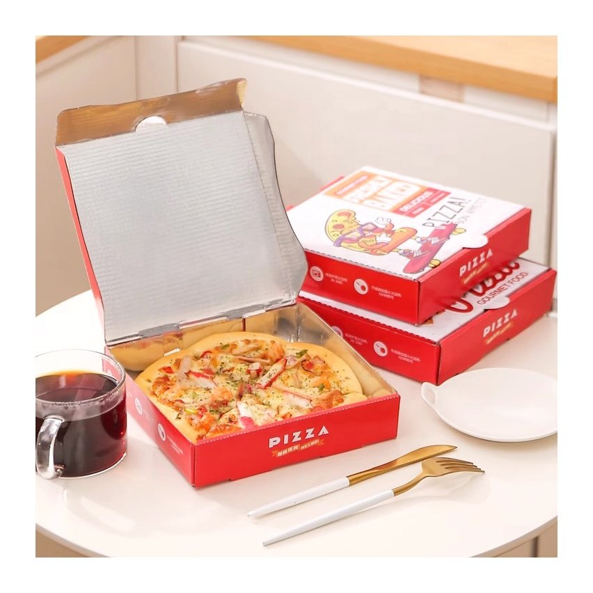 Custom Design Large Shaped Corrugated Carton Easy To Take Packaging Pizza Box