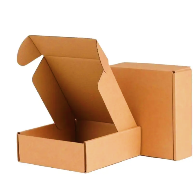 Customized color printed corrugated cardboard mailing packaging paper box suitable for clothing and underwear packaging