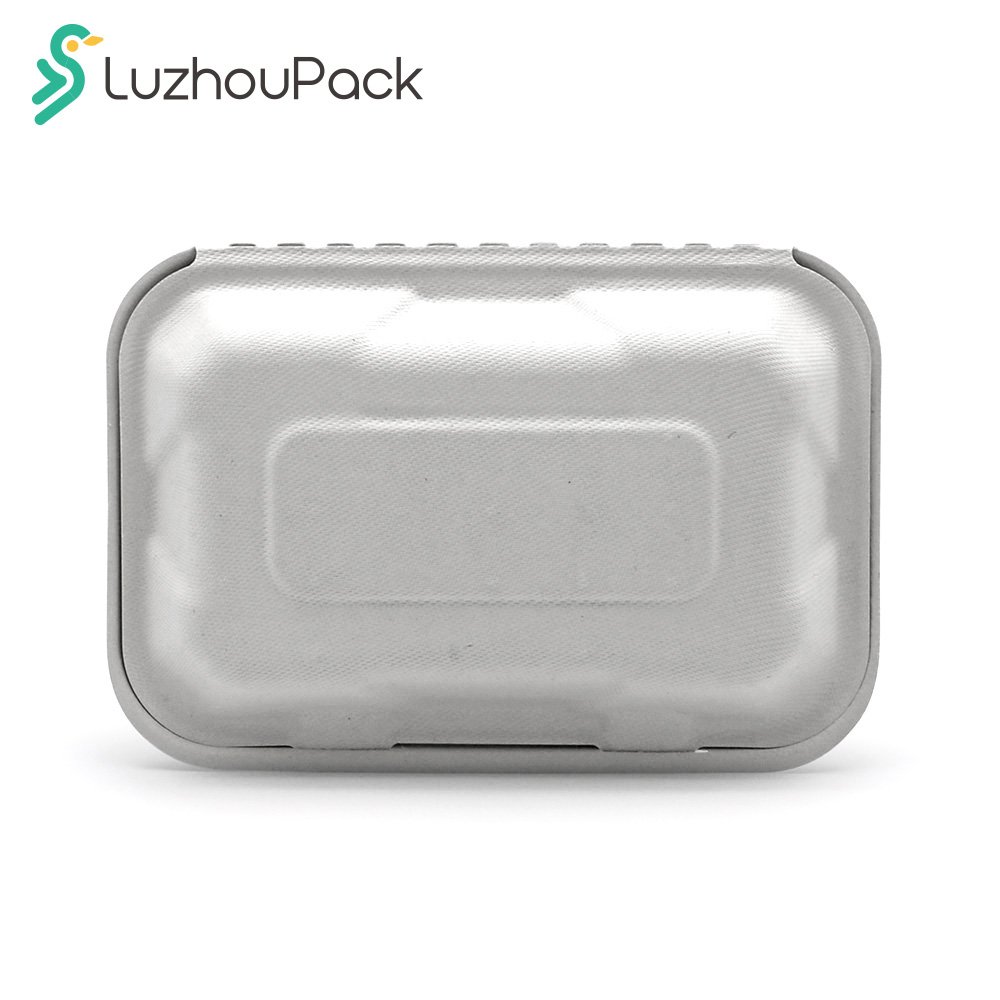 Luzhoupack Customized Disposable Biodegradable packaging Sugarcane Bagasse Pulp Eco Friendly Package Box packaging For Food