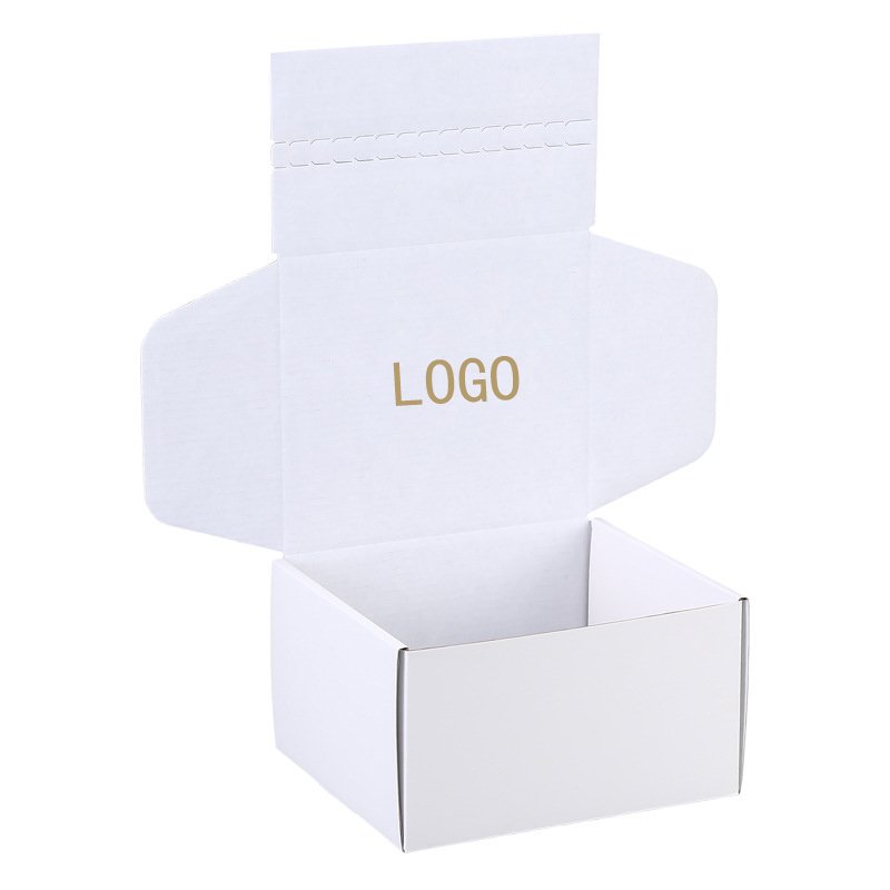 Custom Corrugated Cardboard Paper Packaging Tear Strip Printed self sealing Mailer Shipping Gift Box With Logo