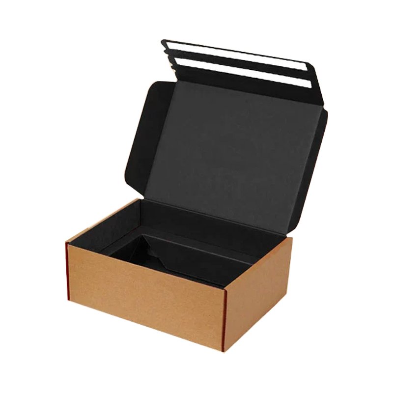 Custom Corrugated Cardboard Paper Packaging Tear Strip Printed self sealing Mailer Shipping Gift Box With Logo