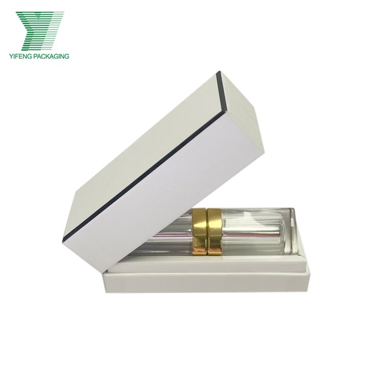 Custom print logo color hot stamping design luxury cosmetic box lipstick gift packaging paper box