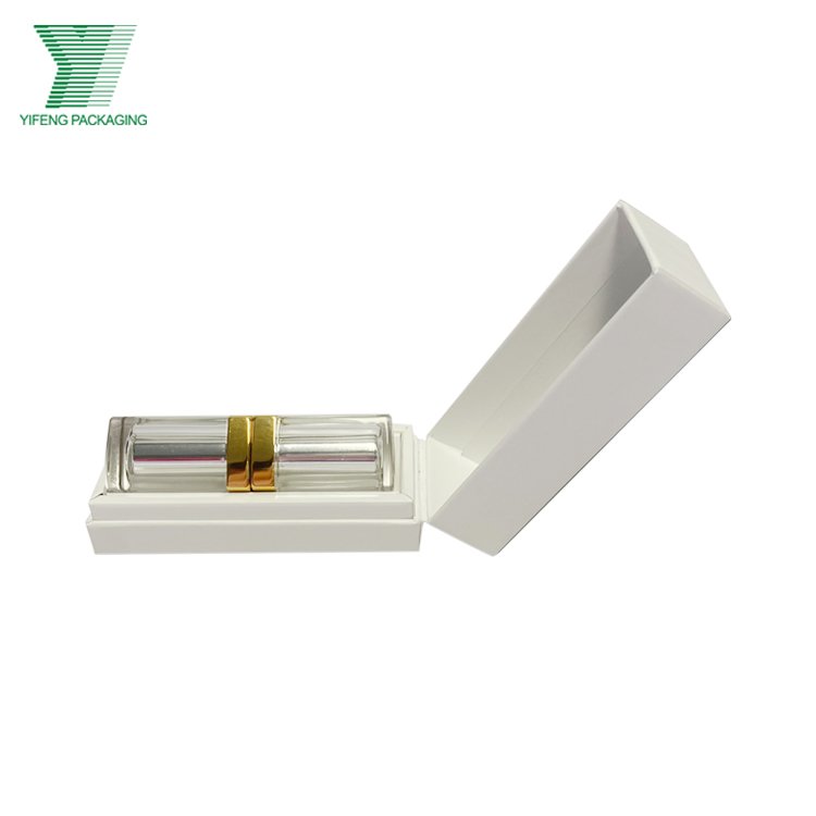 Custom print logo color hot stamping design luxury cosmetic box lipstick gift packaging paper box