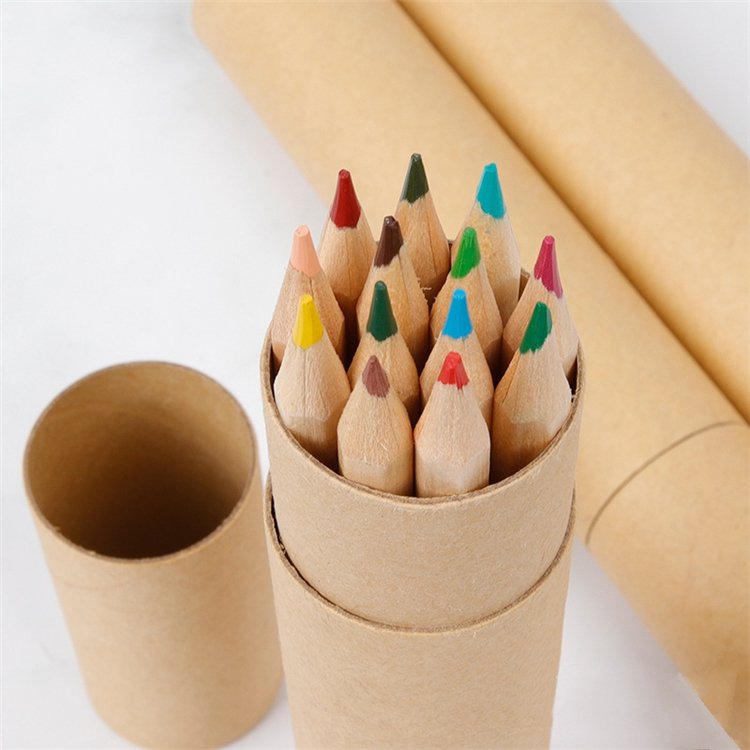 IBELONG 3.5x20.7cm Kraft Paper Tube Packaging Cardboard Paper Tube for Pencils and Gifts