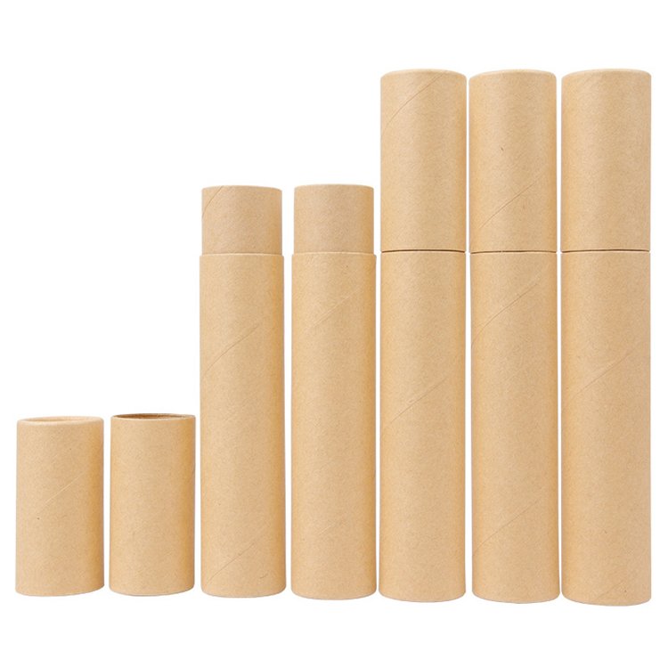 IBELONG 3.5x20.7cm Kraft Paper Tube Packaging Cardboard Paper Tube for Pencils and Gifts