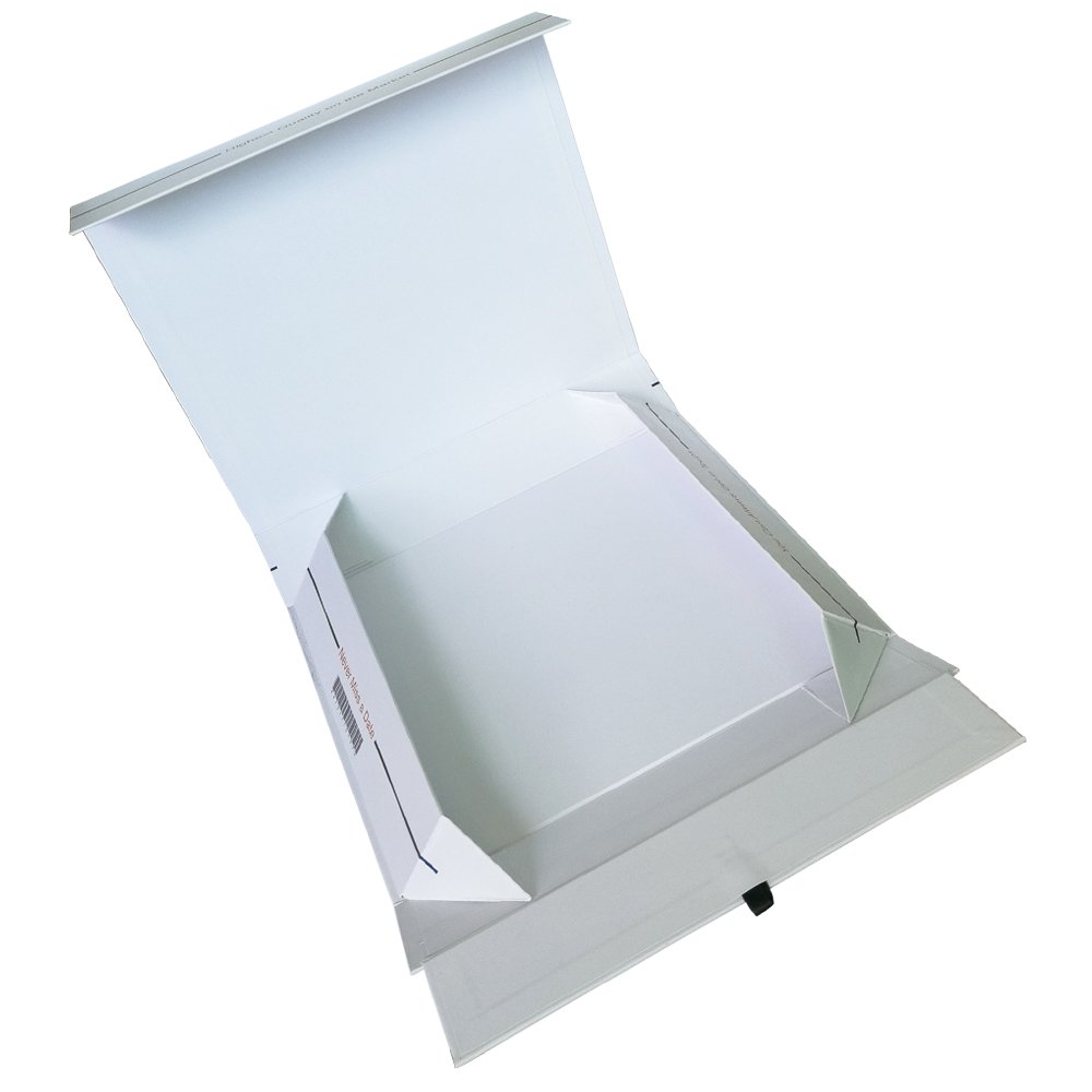 Custom packaging magnetic flat small white folding gift box