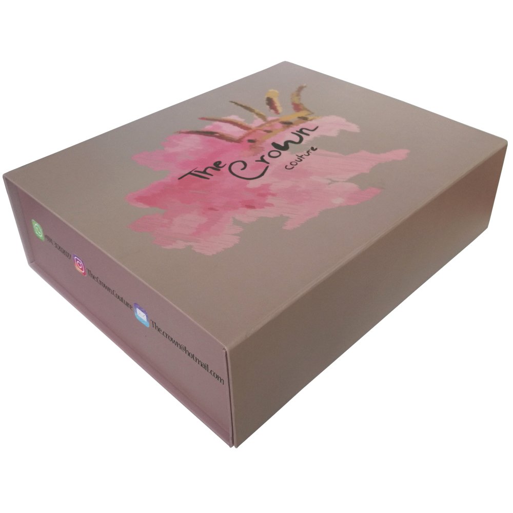 Custom packaging magnetic flat small white folding gift box