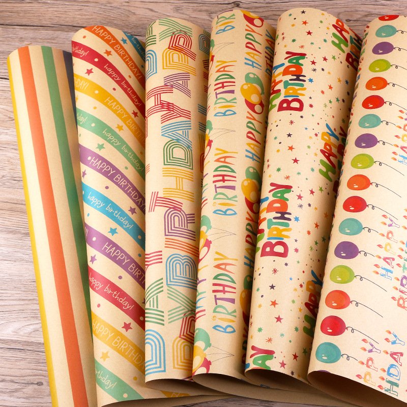 Custom Printed Logo size flower wrapping paper bouquets wrapping paper for gifts packaging wrapping paper