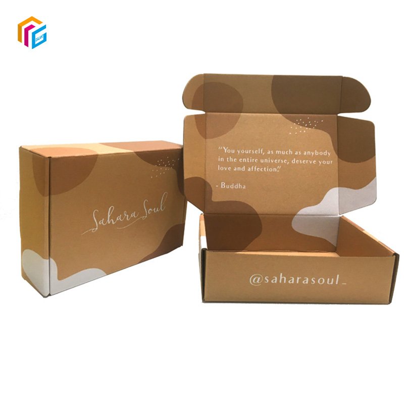 Custom Brand Logo Kraft paper Cartons Packaging Mailer Boxes Cosmetic Gift Mailer Corrugated Shipping Boxes