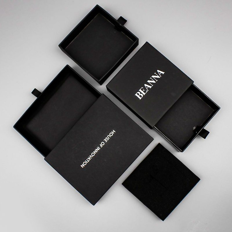 Eco Friendly Logo Designer Cardboard Packaging Closure Custom Black Paper Gift Box with Logo