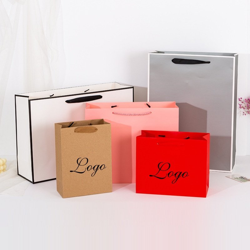 Luxury packaging Bags Wholesale Small Size Shopping Gift paper Bag Vendor Private Label Gift Bags With Handle