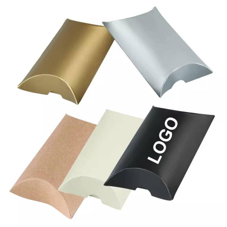 FSC New Style Custom Printing Logo Luxury Foldable Small Multipurpose Candy Packaging Gift Paper Pillow Shape Paper Box