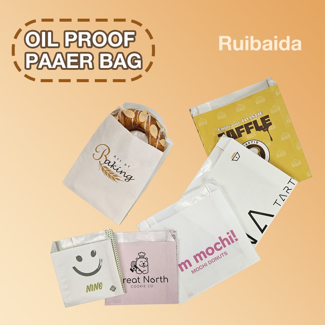 Custom Food Paper Yellow Bag Waffle Bags for Packaging Sandwich Togo Delivery Bag Printed Logo Wax Wrapping Burger Box